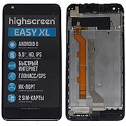 Дисплей для Highscreen Easy XL / PRO в сборе с тачскрином на рамке фото