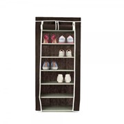 Тканевый шкаф для обуви на 7 полок 60х30х144 см коричневый