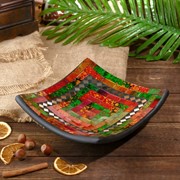 Тарелка декоративная “Ашрина“ керамика 20х20х5 см фото