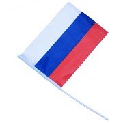 Флаг России 20х28см с флагштоком 40см фотография