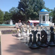 Шахматы гигантские уличные парковые стеклопластиковые фотография
