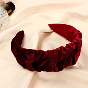 Ободок для волос 'Юнона' классика бархат, 5 см, красный фото