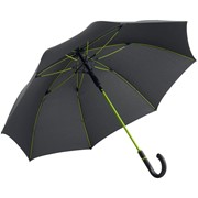 Зонт-трость с цветными спицами Color Style, зеленое яблоко, с серой ручкой фото