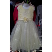 Праздничное платье желтое рост 110-130 фото