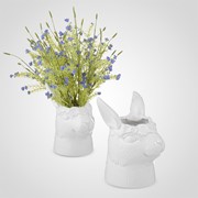 Белая Керамическая Ваза-Кролик S фото