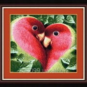 Набор для рисования камнями на холсте “Неразлучники“ TT019 фото