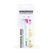 Интердентальная зубная щётка с тремя сменными насадками-ёршиками WingBrush фотография
