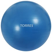 Фитбол TORRES, AL121175BL,диаметр 75 см, эластичный ПВХ, с защитой от взрыва, с насосом, цвет голубой фото