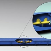 Шнековый пылетранспортёр с промежуточной опорой в жёлобе фото