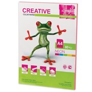 Бумага цветная CREATIVE color, А4, 80 г/м2, 50 л., неон, розовая, БНpr-50р фото