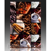 Ширма одностороння на полотні 120х180 см Колаж з кави код SH-056-120-180 фотография