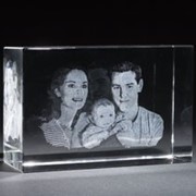 3D гравировка фото на стекле