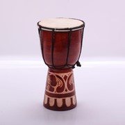 Экзотический барабан джембе с мембраной из кожи высота 25 см