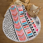 Полотенце пляжное круглое Этель “Инди“, d150 см,100%п/э, 330 гр/м 2, фото