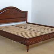 Двуспальная деревянная кровать \"Виктория\" с резьбой в Чернигове, Виннице, Житомире