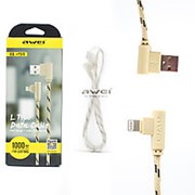 USB Data кабель Awei CL-91 Lightning 1m Cream (Кремовый) фотография