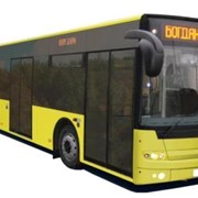 Городской автобус Богдан А80110, особо большого класса, перевозка пассажиров, двигатель Deutz, объем двигателя 7150 куб. см, АКПП Voith Diwa D854.5 (Allison T325 R), ABS, мест 38(40)/147, формула дверей 2+2+2+2, пр-во Украина фото