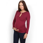 Блуза "Злата" бордо для беременных и кормящих