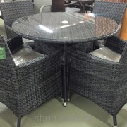 Комплект мебели из искусственного ротанга (черный) фото