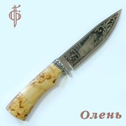 Нож Олень (95х18), карельская береза. Арт. 8010 фото