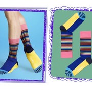 Носки женские Happy Socks Stripe Half 01 фотография