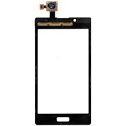 Сенсорное стекло (тачскрин) 4.3“ для LG Optimus L7 P705 черный, 800x480 фото