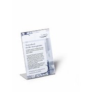 Durable Подставка информационная Durable, А5, резиновые ножки, акрил Прозрачный фотография