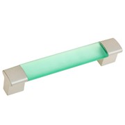 Ручка скоба PLASTIC 006, пластиковая, м/о 96 мм, зеленая фото