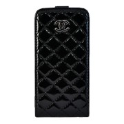Чехол iPhone 4G Chanel лак черный прошитый фотография