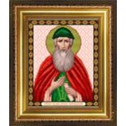 Икона ручной работы Святой Вадим вышитая бисером фотография