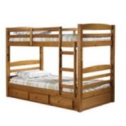 Кровать детская двухъярусная Дарья. Изготовлена из натуральной древесины и обработана качественными мебельными лаками фотография