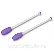 Булавы для художественной гимнастики вставляющиеся INDIGO IN019 45 см Бело-фиолетовый фото