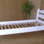 Белая деревянная кровать Грета Вульф (190\200*80\90) массив - сосна, ольха, дуб.
