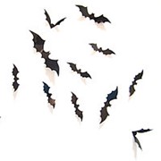 12 шт., Набор стикеров с летучей мышью на Хэллоуин, ПВХ, 3D декоративные страшные летучие мыши, настенные фото