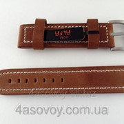 Ремешок к часам ALFA, кожаный, матовый, анти-аллергенный, коричневый, Made in Italy 0317