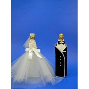 Одежда на шампанское (жених+невеста) с фатой и пышным платьем айвори фото