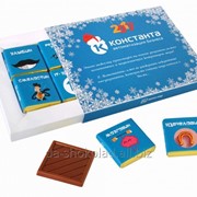 Корпоративный подарок - набор шоколадок с логотипом