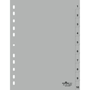 Пластиковый разделитель на 1-10 разделов, формат А4 Серый