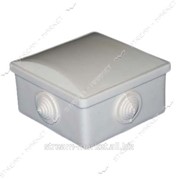 Коробка распределительная наружного монтажа 80*80*40 мм (4 каб. вводов) с резинками №435051