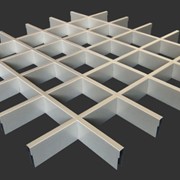 Потолок подвесной алюминиевый Грильято от компании производителя “ДЕЛМИР“ 100х100 фото