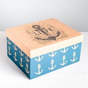 Подарочная коробка “Морская тематика“ (31 х 25,5 х 16 см) фотография