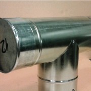 Тройник трубы Ø120 мм оцинкованный, с заглушкой. вентиляция, дымоходы