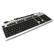 Клавиатура Gembird KB-8300-SB-R silver/black, PS/2 фотография