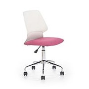 Кресло компьютерное Halmar SKATE (белый/розовый) фото