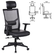 Кресло офисное BRABIX “Spectrum ER-402“, синхромеханизм, подголовник, регулируемые подлокотники, 531836 фото