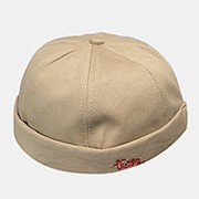 Унисекс, хлопок, однотонная, с вышивкой букв, уличная шапка в стиле хип-хоп, без полей, шапка Landlord Череп