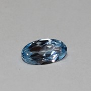 Овал голубой политопаз фианит 6х4 фотография