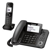 Радиотелефон PANASONIC KX-TGF310RUM + дополнительный проводной телефон, память на 100 ном, ЖК-диспл, АОН, фото