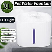 Bakeey Pet питьевой фонтанчик LED световой визуальный автоматический питьевой фонтан с циркуляцией воды Собака фото
