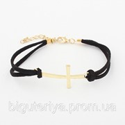 Браслет “Крест на черном шнурке“ фотография